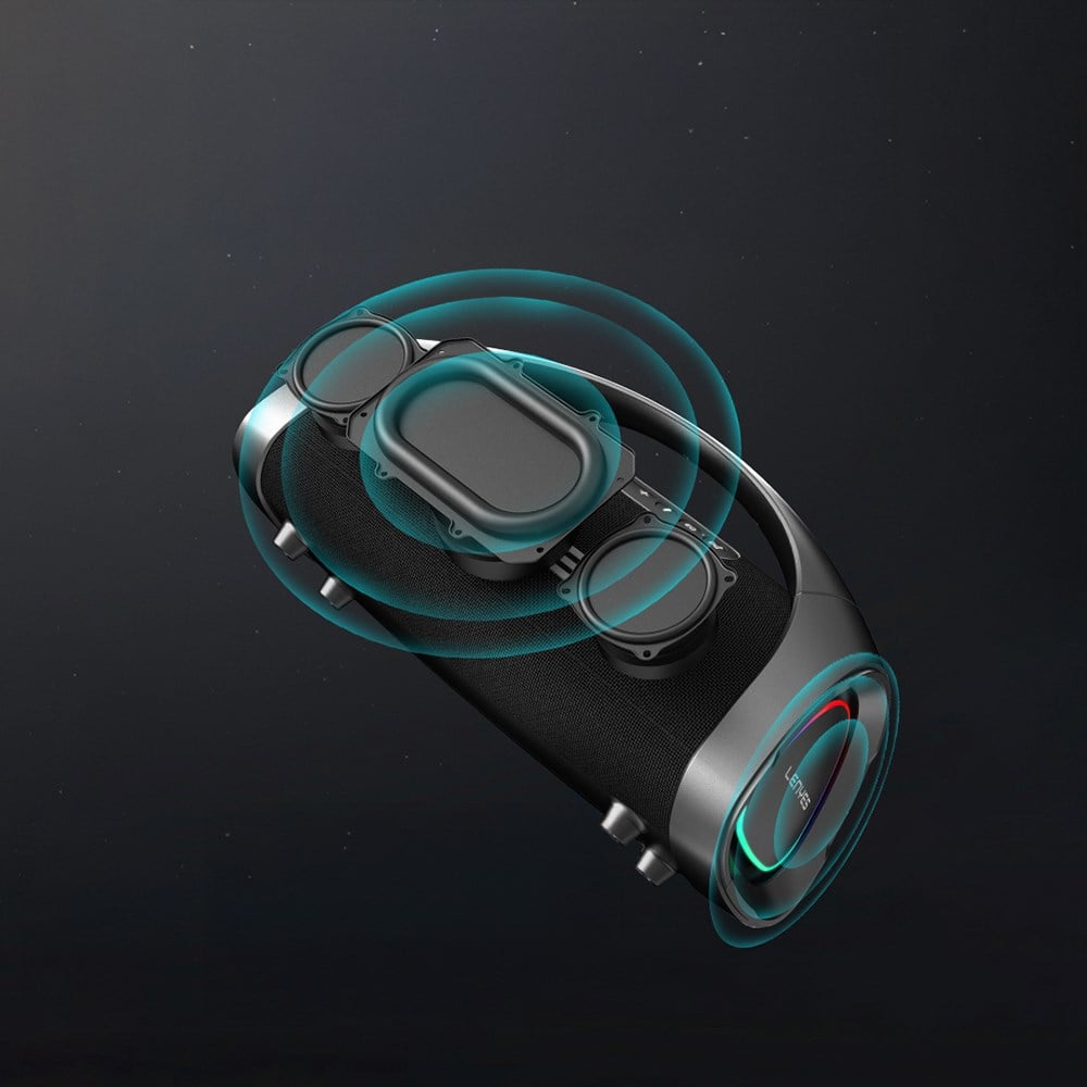 Lenyes S873 RGB Işıklı Taşınabilir Kumandalı&Mikrofonlu TWS Bluetooth Speaker Hoparlör v5.3