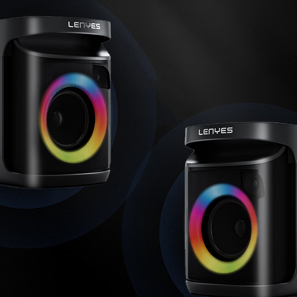 Lenyes S881 Su Geçirmez Mikrofonlu Çoklu Giriş RGB Işıklı TWS Karaoke FM Bluetooth Hoparlör v5.3 120W