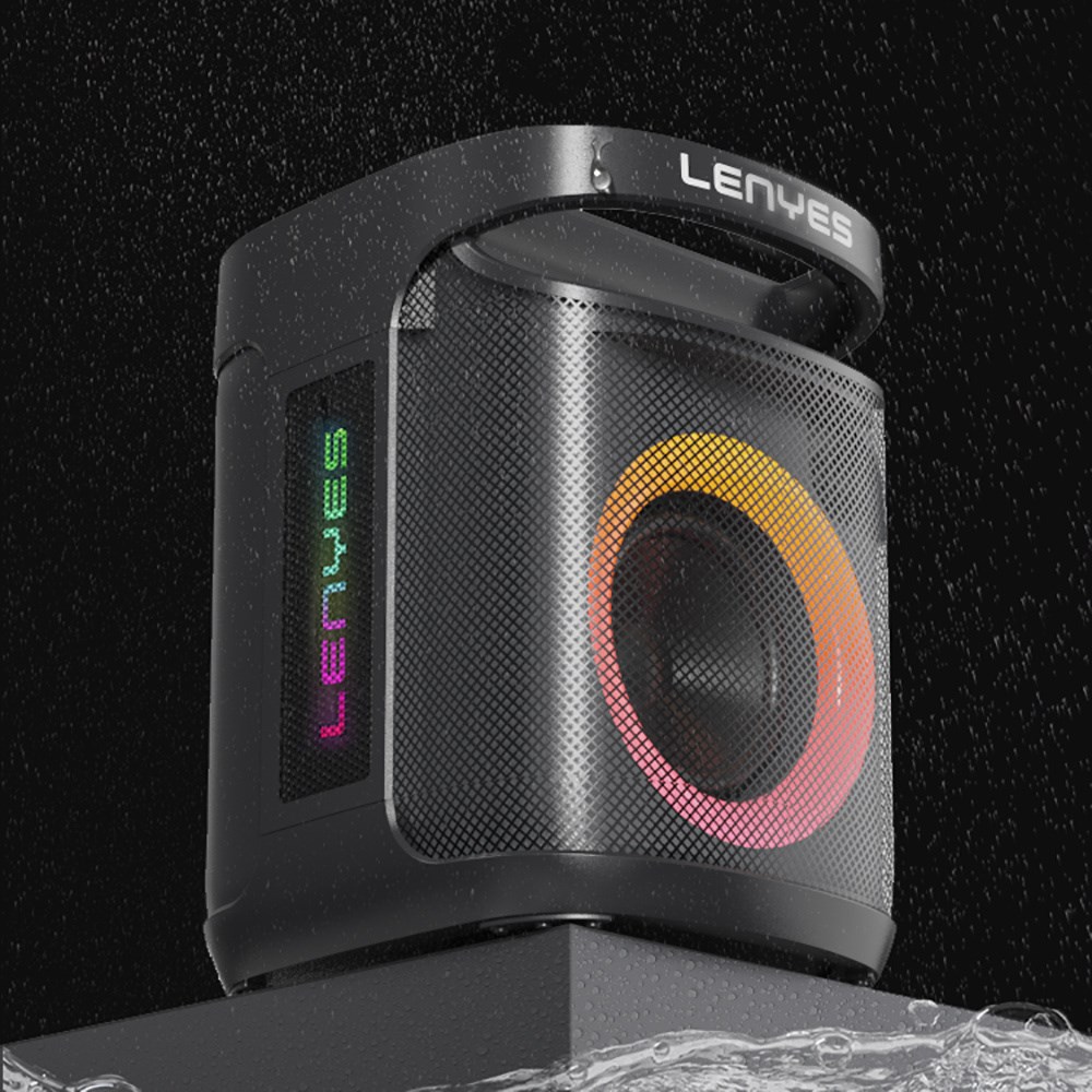 Lenyes S881 Su Geçirmez Mikrofonlu Çoklu Giriş RGB Işıklı TWS Karaoke FM Bluetooth Hoparlör v5.3 120W