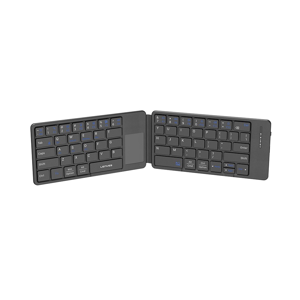 Lenyes WK109 Sessiz Tuş Tasarımlı Touch Pad Özellikli Katlanabilir Bluetooth Bağlantılı Kablosuz Klavye
