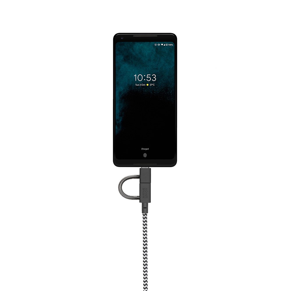 Native Union Belt Serisi 3in1 USB-A to Type-C - Lightning - Micro Şarj Kablosu 2M