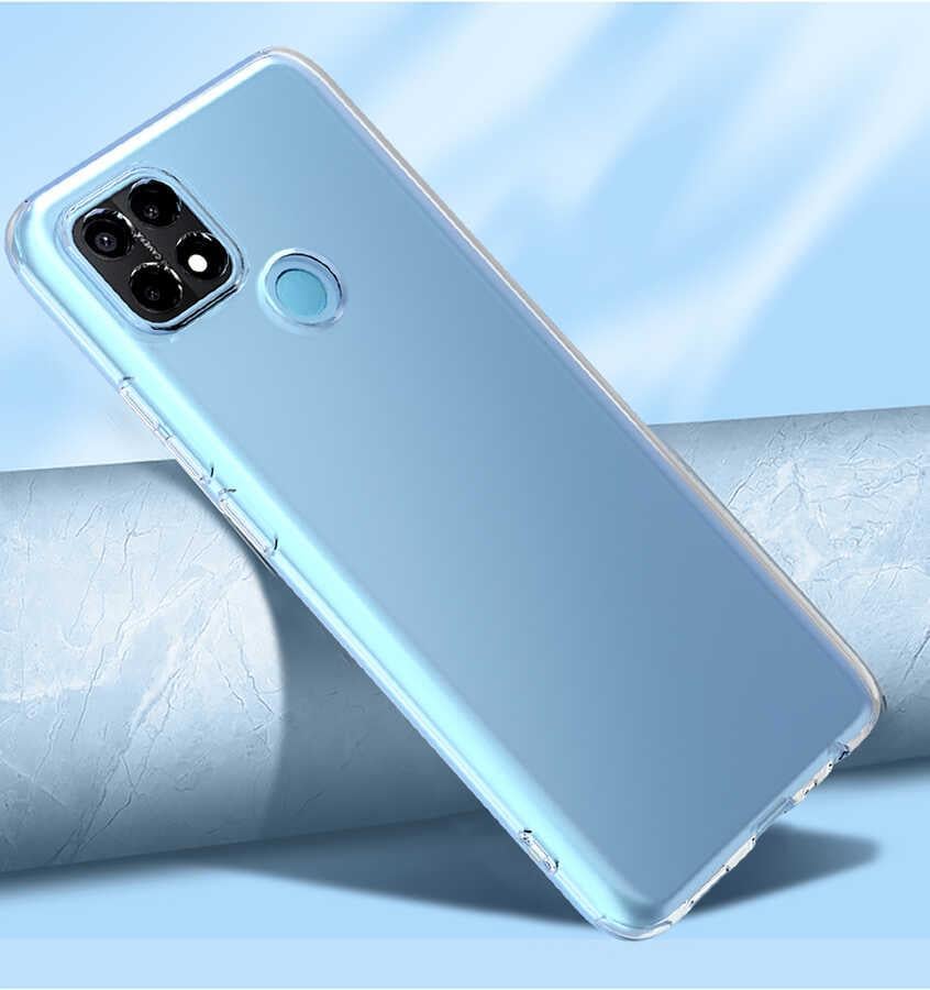 Oppo A15 Kılıf Zore Kamera Korumalı Süper Silikon Kapak