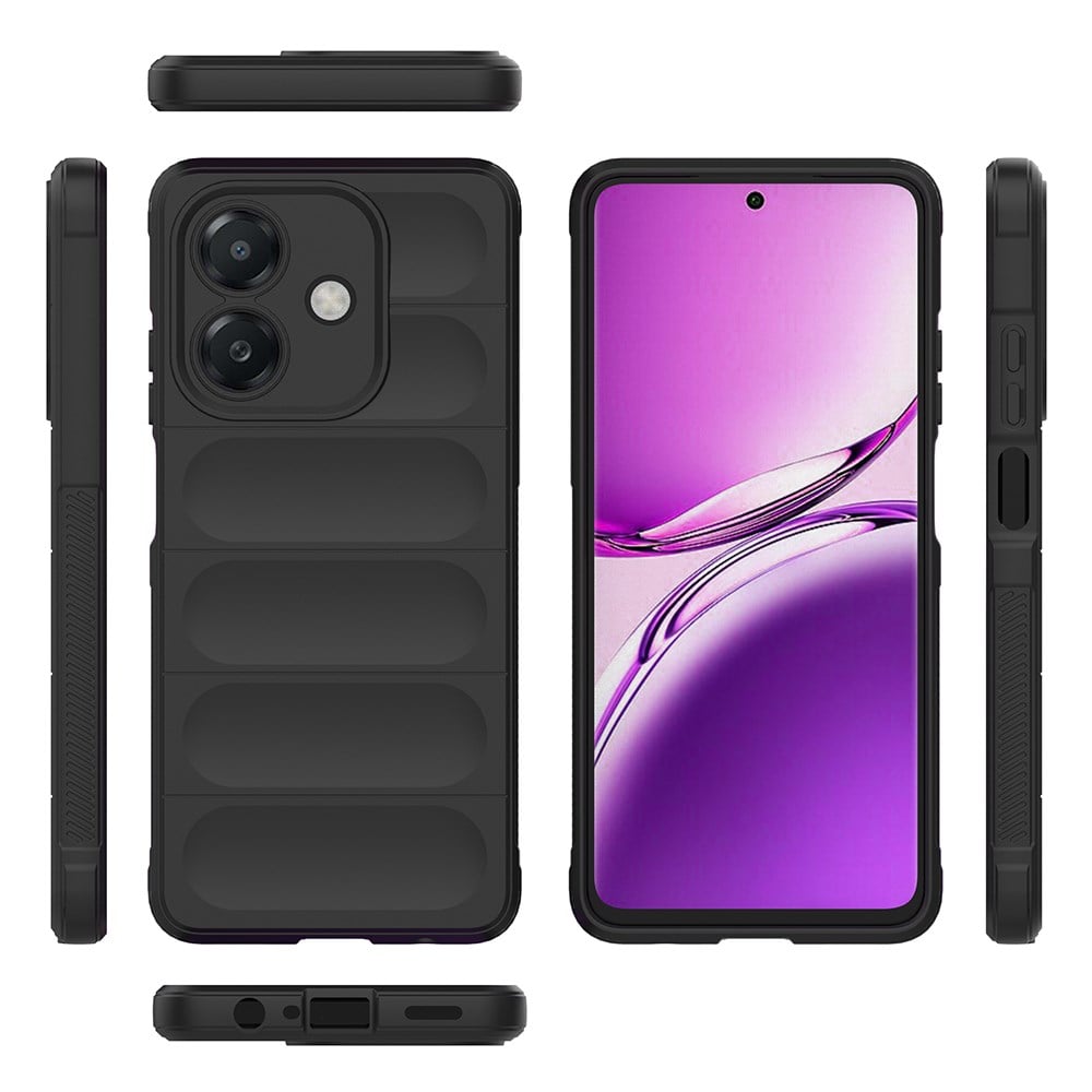 Oppo A3 Kılıf Esnek TPU Oyuklu Arka Yüzey Tasarımlı Zore Etnik Silikon Kapak