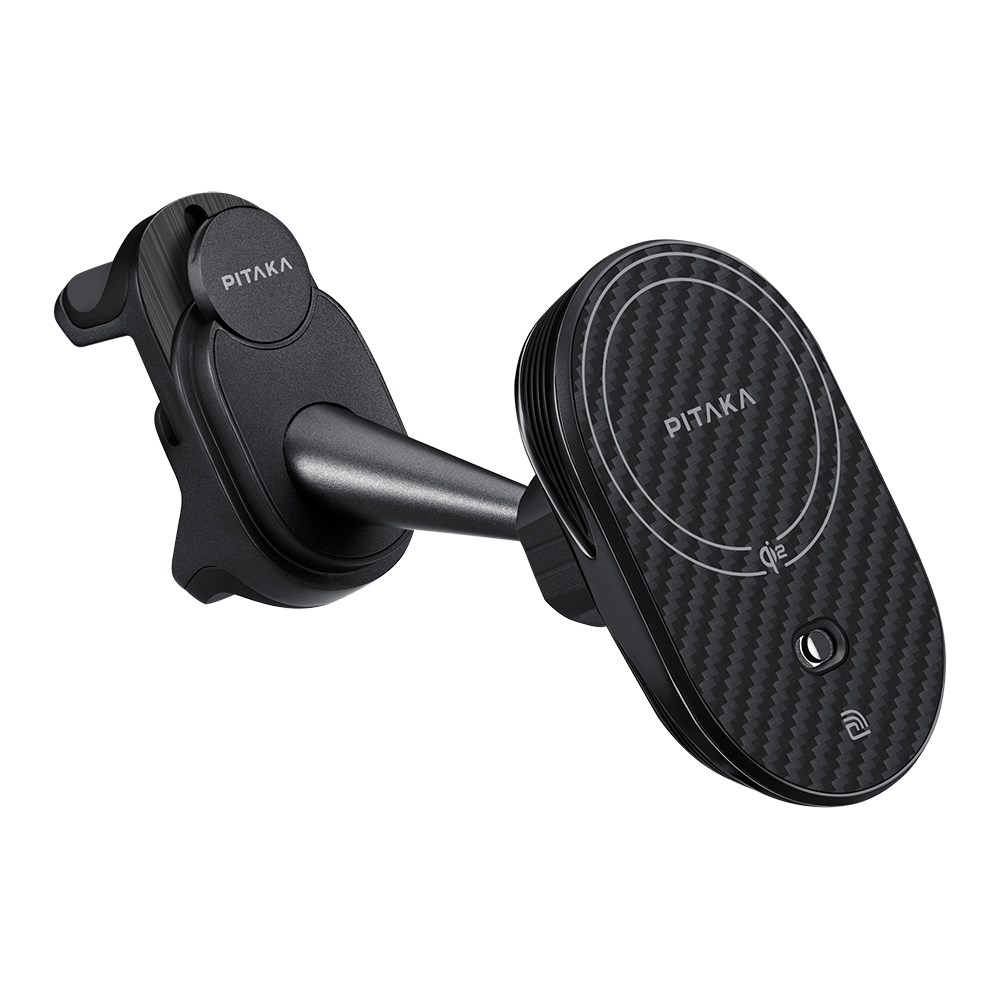 Pitaka MagEZ Pro 2 M-safe Şarj Özellikli Qi2 Aramid Fiber Araç Telefon Tutucu
