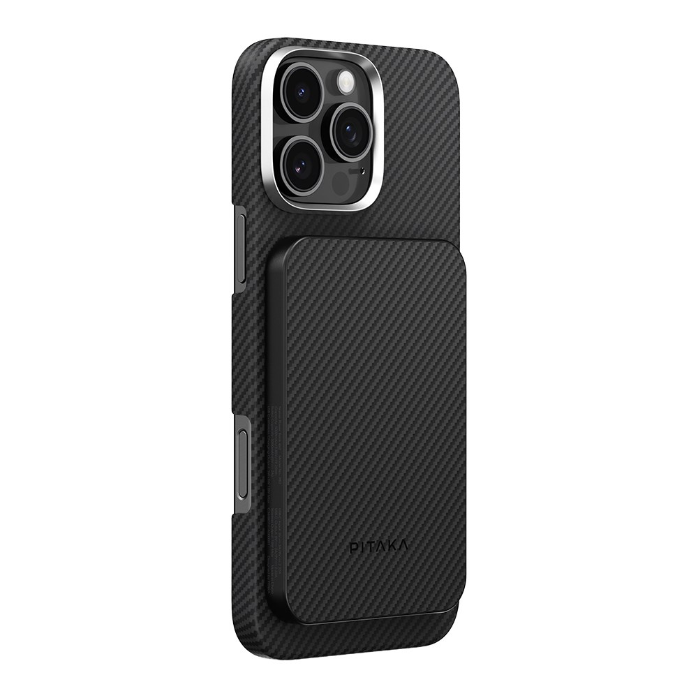 Pitaka Tactile Woven Qi2 Şarj Teknolojili Aramid Fiber M-Safe Powerbank 15W 5000mAh