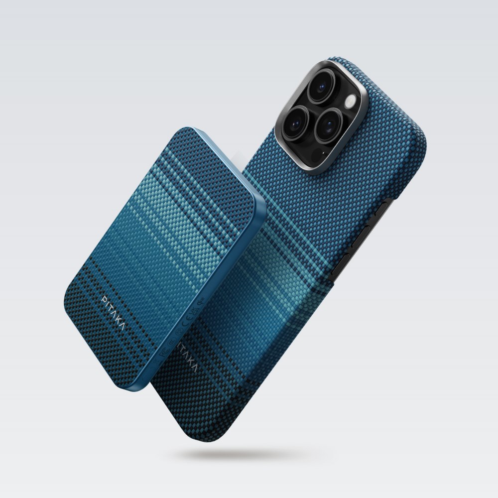 Pitaka Tactile Woven Qi2 Şarj Teknolojili Aramid Fiber M-Safe Powerbank 15W 5000mAh