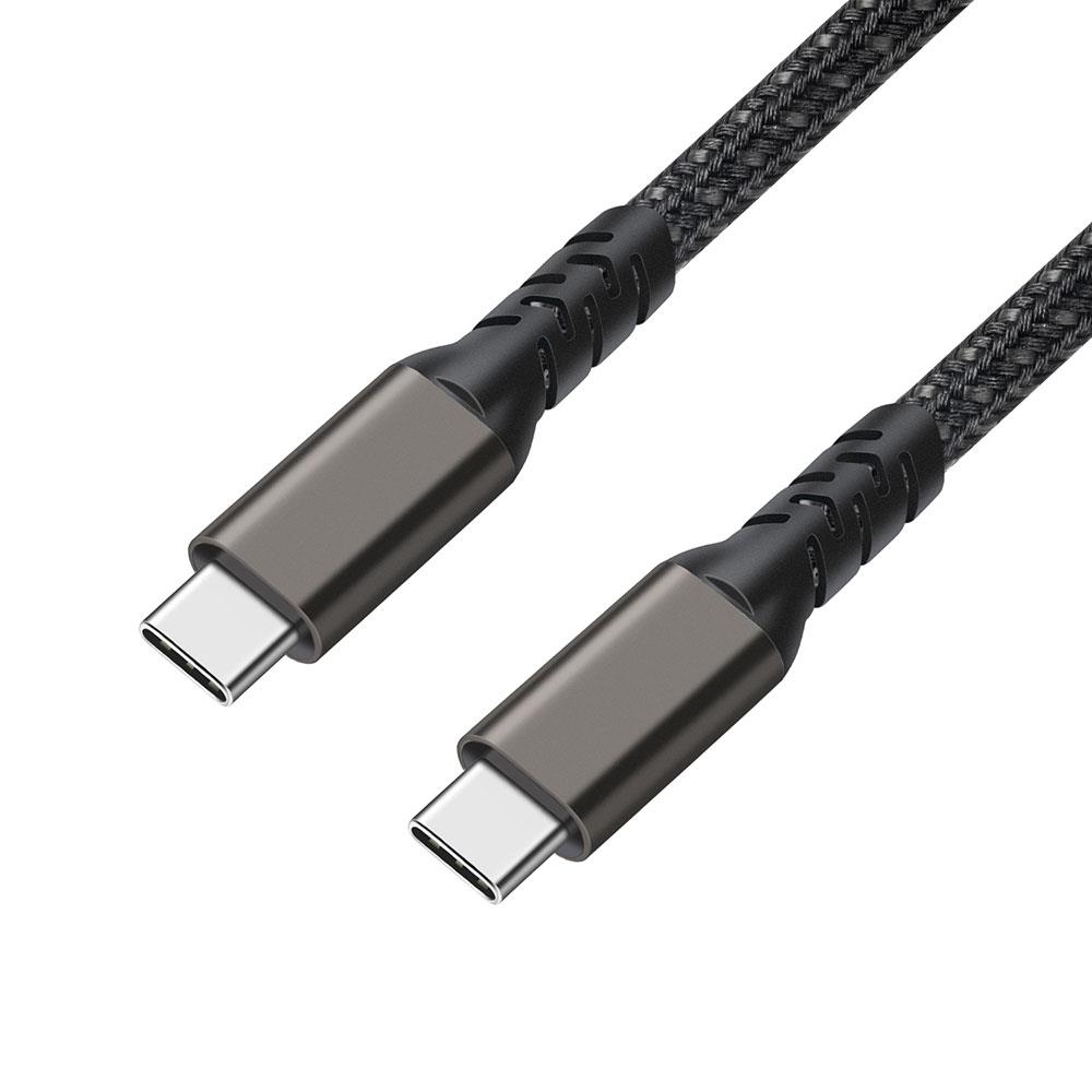 Qgeem 2.Jenerasyon Type-C to Type-C USB3.2 PD Data Kablosu 100W 20Gbps 4K@60Hz 0.2 Metre