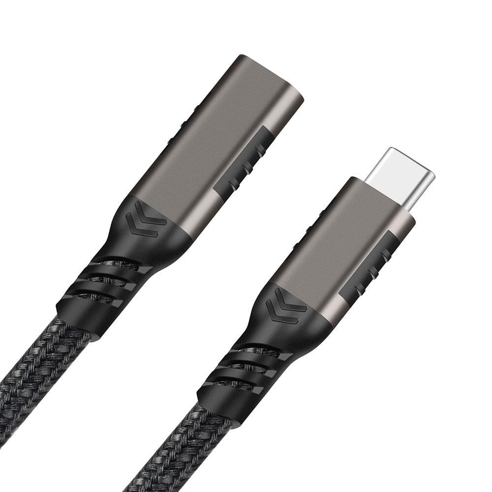Qgeem Extension USB3.2 Type-C PD Uzatma Kablosu 100W 20Gbps 4K@60Hz 2 Metre