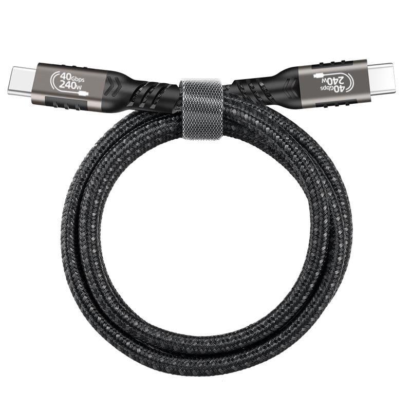 Qgeem QG01 Type-C to Type-C USB4 PD Data Kablosu 240W 40Gbps 8K@60Hz 0.5 Metre