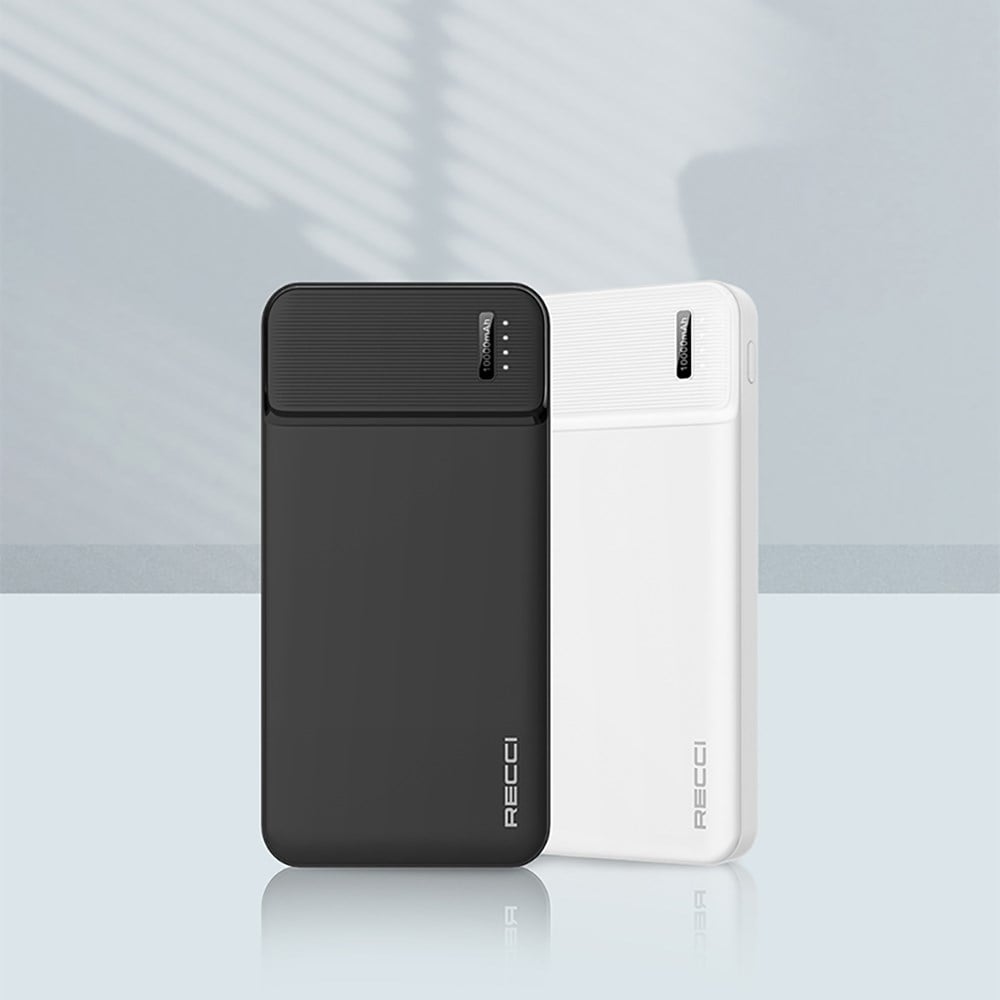 Recci RPB-N16C Ultra İnce Hızlı Şarj Özellikli Led Işık Göstergeli Powerbank 10000mAh