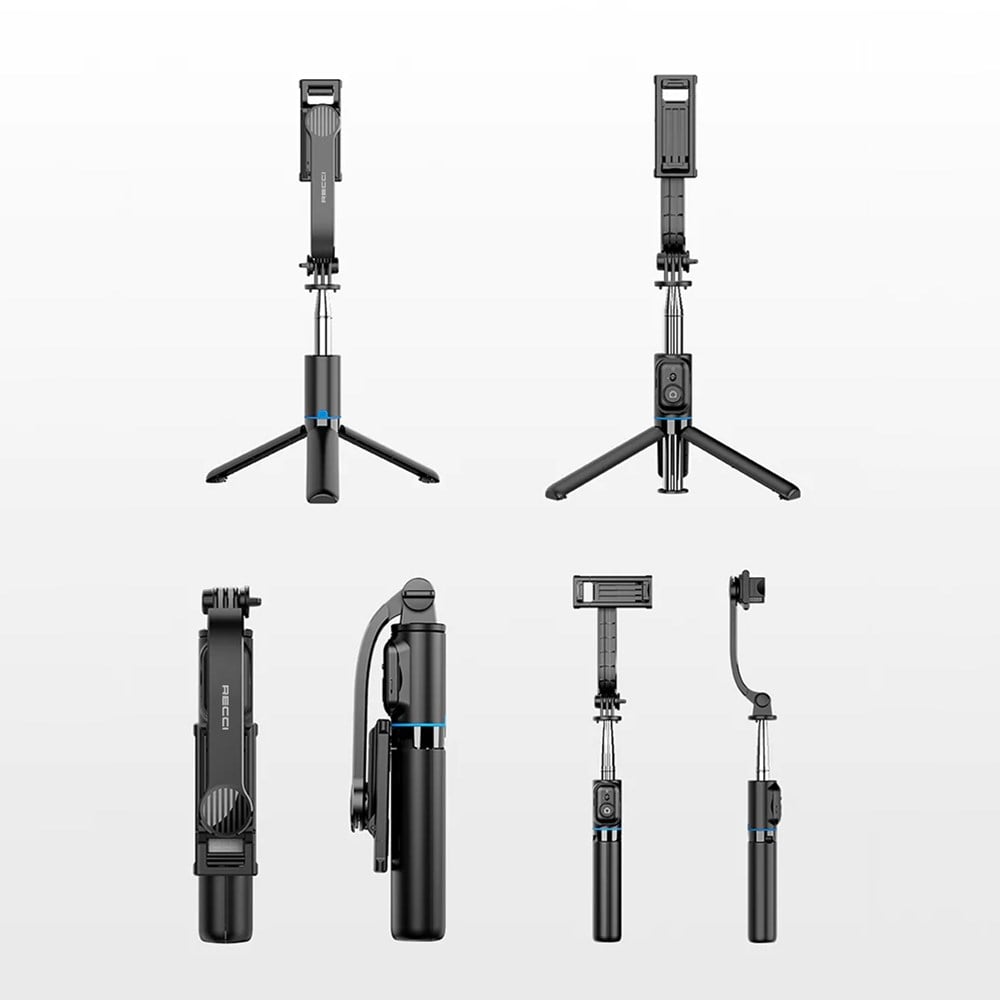 ​Recci RSS-W03 Bluetooth 5.0 Uzaktan Kumandalı Çok Fonksiyonlu Selfie Çubuğu
