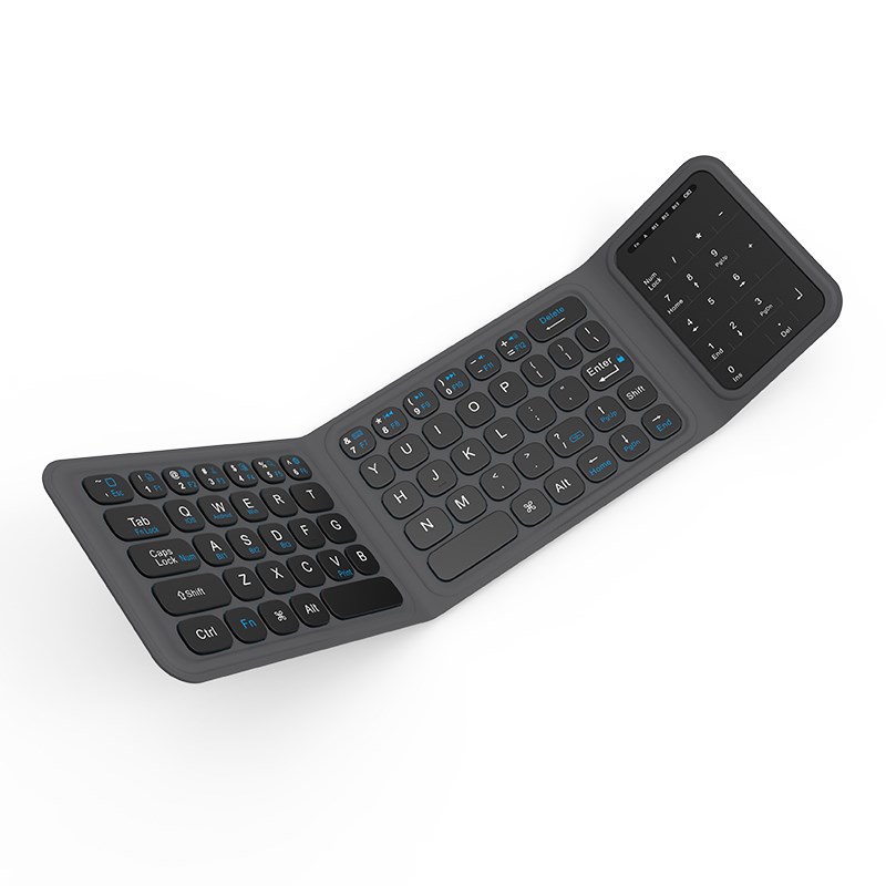 Wiwu FMK-05 iOS Android Windows Uyumlu Katlanabilir Bluetooth Kablosuz Klavye + Masaüstü Telefon Standı