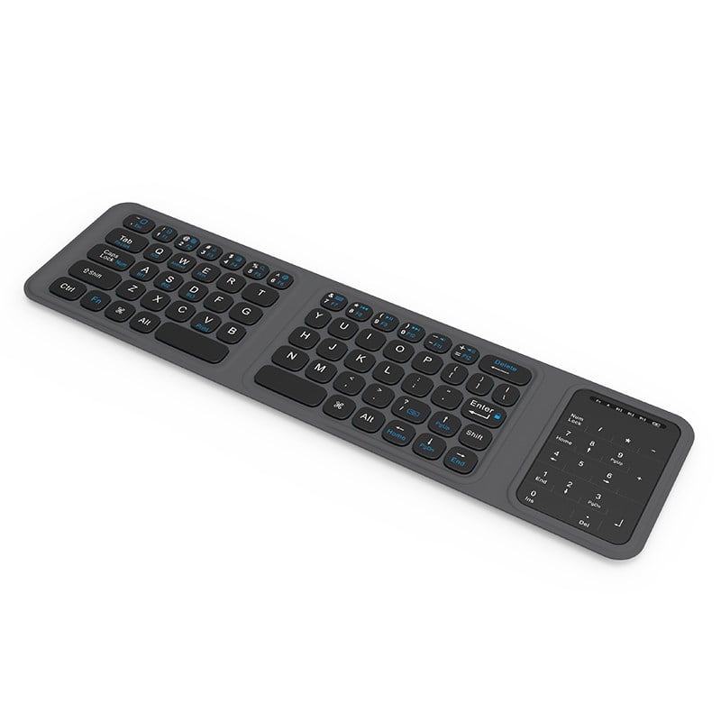 Wiwu FMK-05 iOS Android Windows Uyumlu Katlanabilir Bluetooth Kablosuz Klavye + Masaüstü Telefon Standı