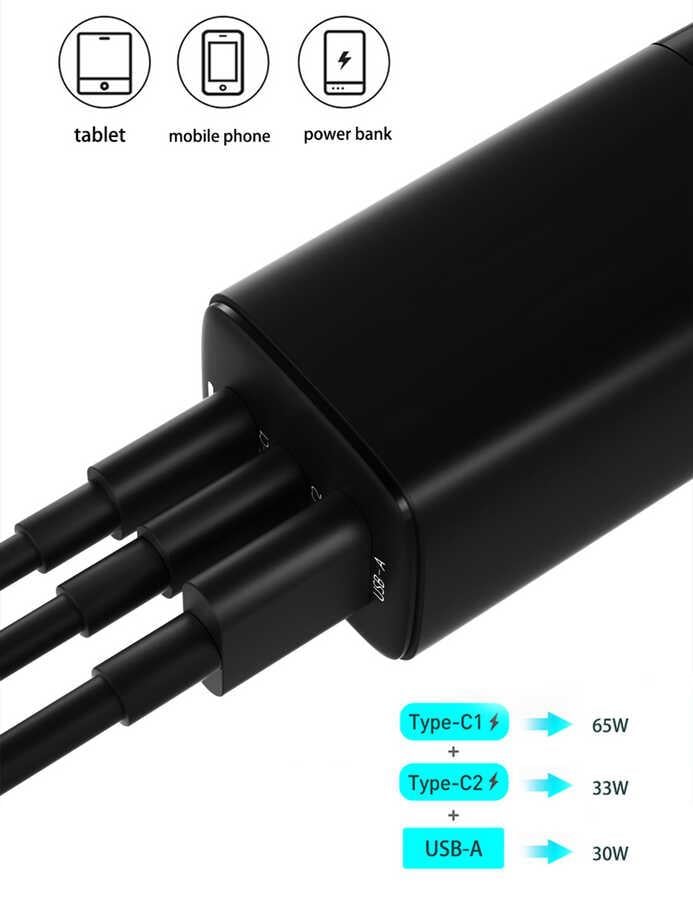Wiwu GaN Tech GTC6521-65W Power Adaptör