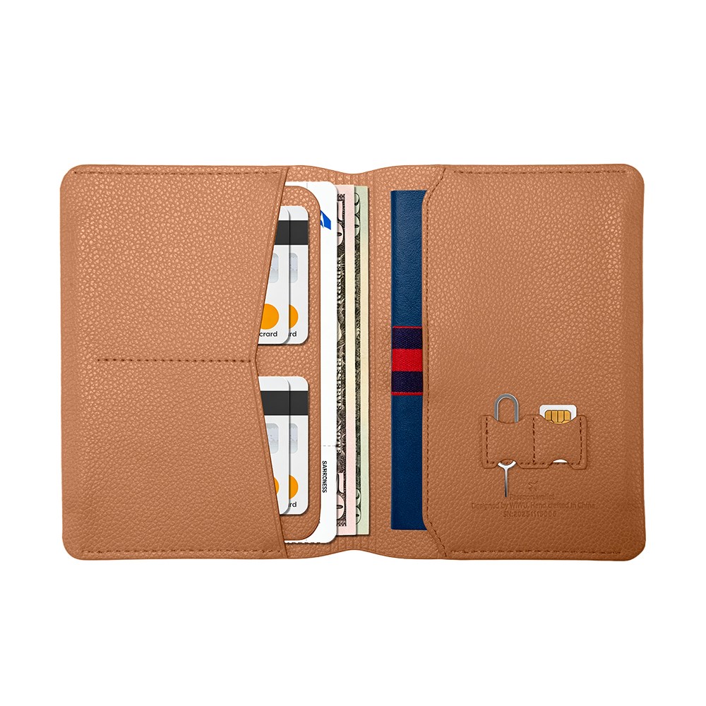 Wiwu Master Passport Wallet Pasaport RFID Özellikli Kart ve Sim Bölmeli PU Deri Cüzdan