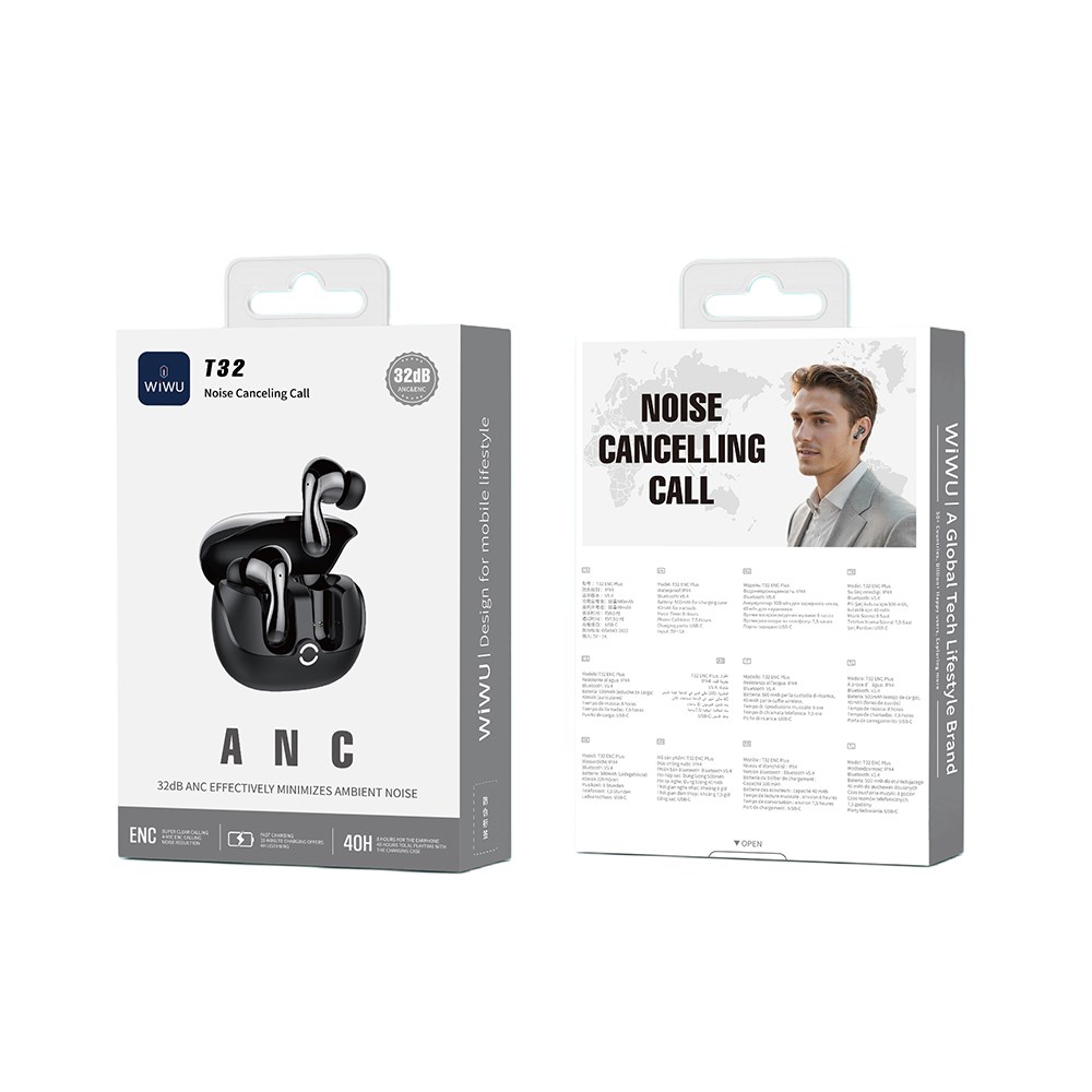 Wiwu T32 Plus ANC/ENC Teknolojili Kulak İçi Bluetooth Kulaklık v5.4