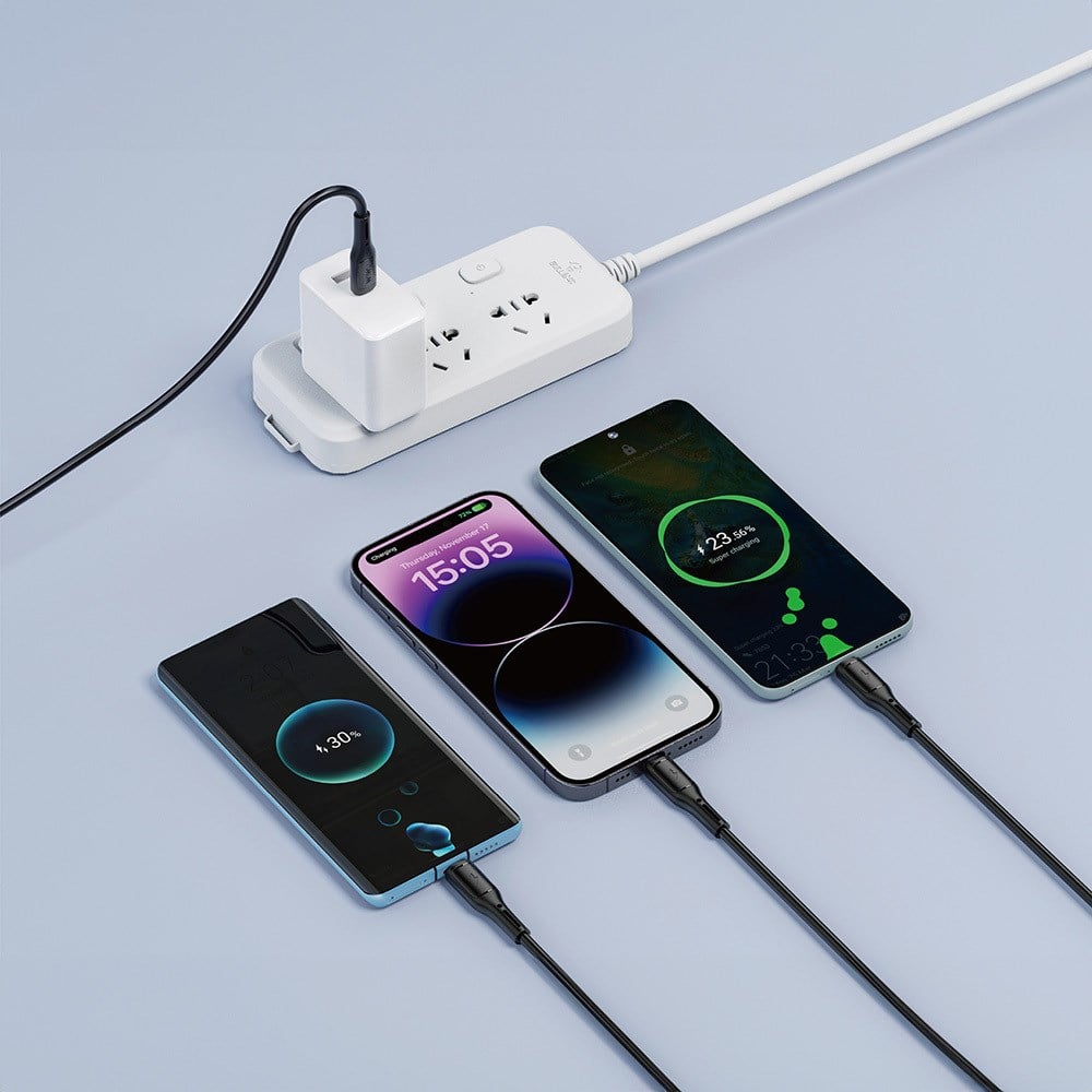 Wiwu Wi-C046E Starlink Serisi 3in1 USB-C to Lightning – Type-C – Micro Şarj ve Data Kablosu 60W 1.2M