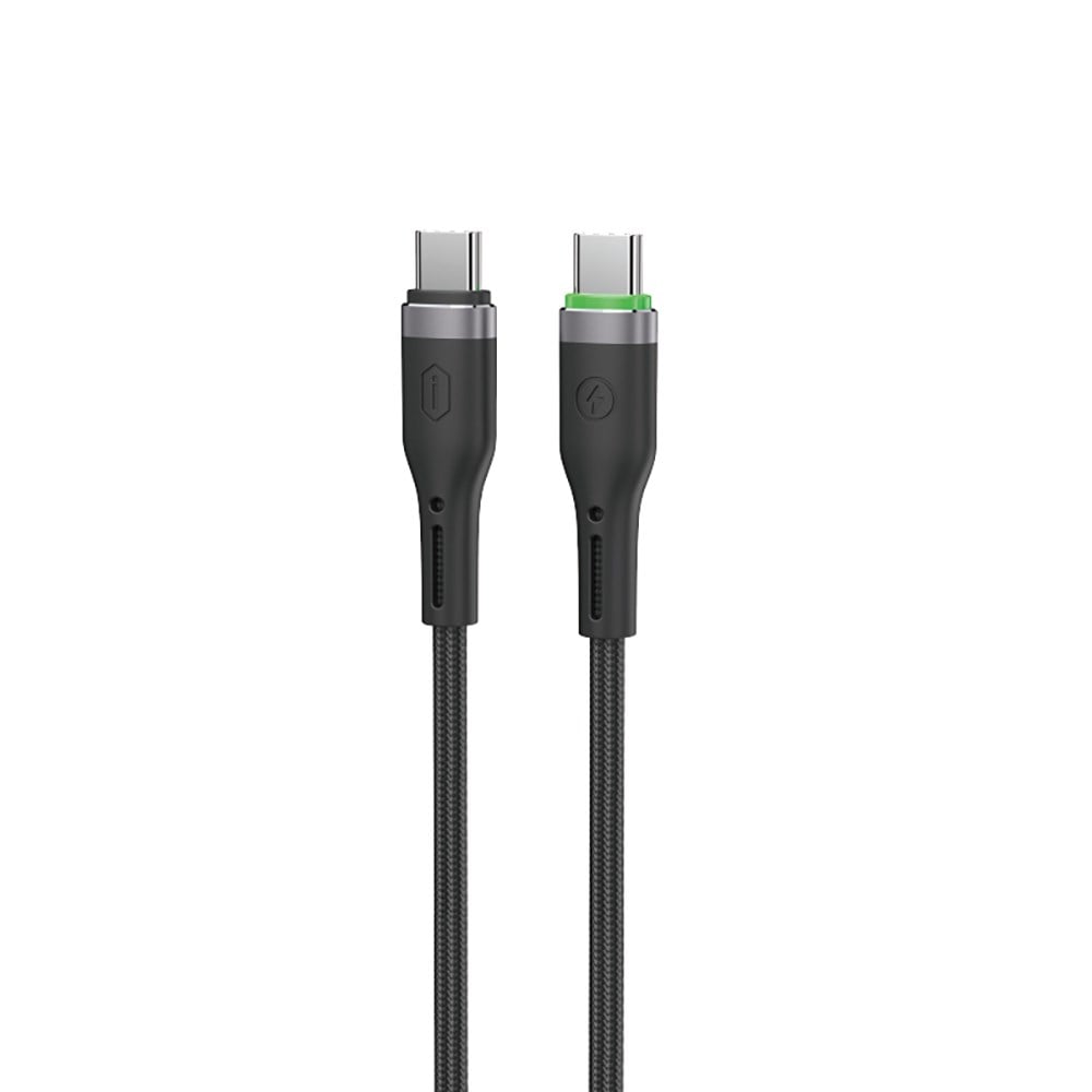 Wiwu Wi-C069 Orginlink Serisi LED Göstergeli Type-C to Type-C Hızlı Şarj Özellikli PD Data ve Şarj Kablosu 60W 1M