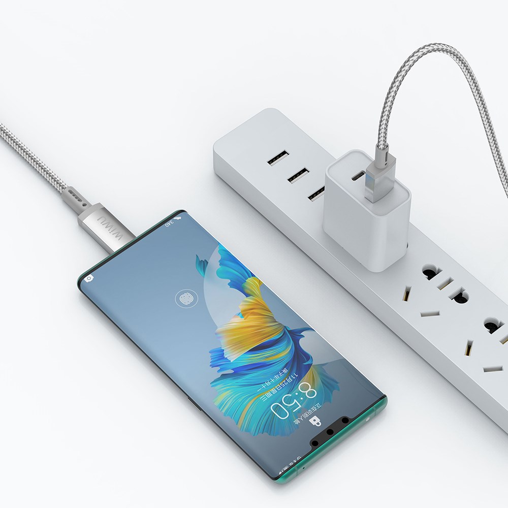 Wiwu Wi-C082 Maglink Serisi LED Göstergeli USB-A to Type-C Hızlı Şarj Özellikli Data ve Şarj Kablosu 60W 1M