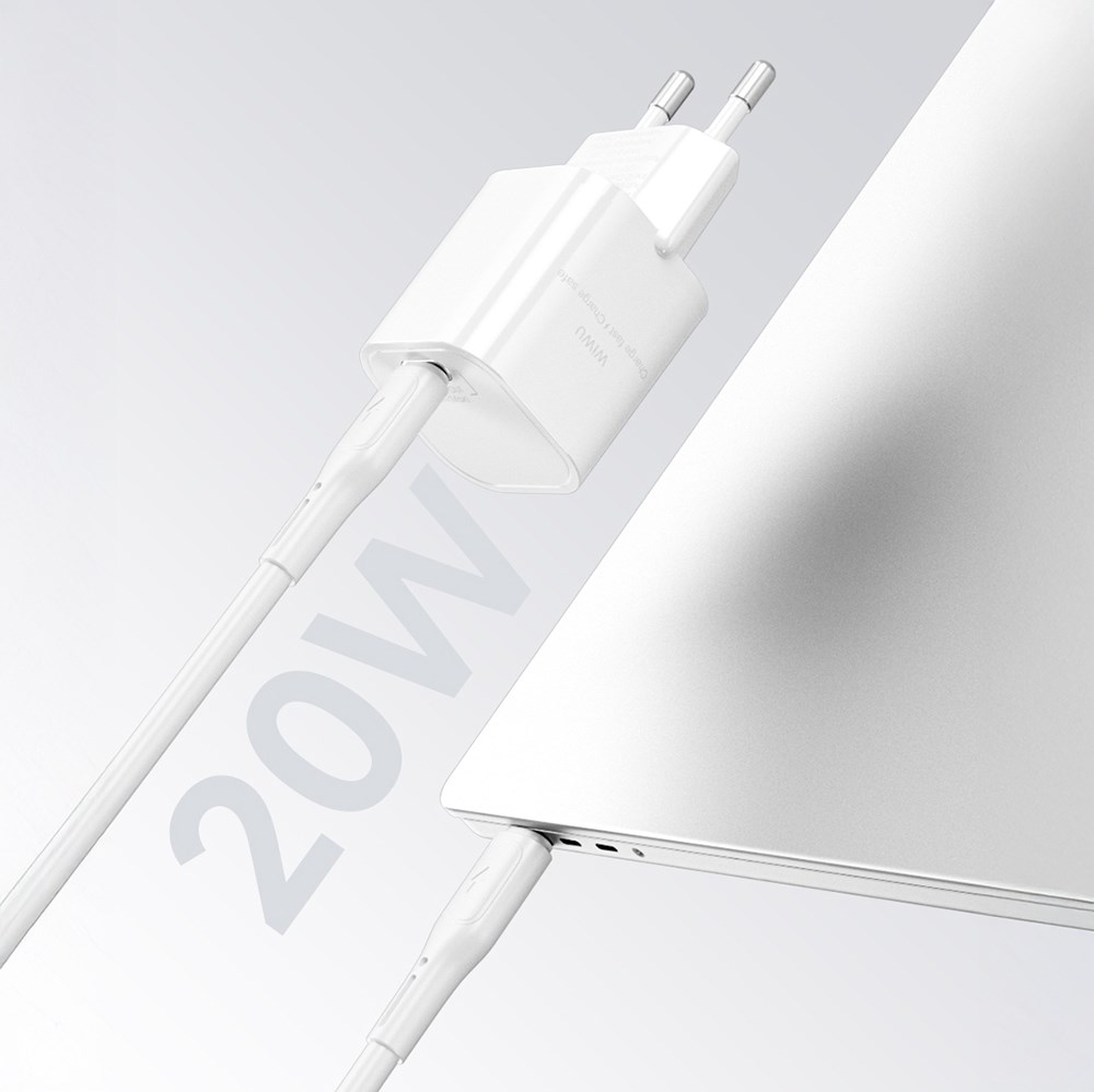 Wiwu Wi-G014 Cube Serisi GaN Tech PD Hızlı Şarj Özellikli Mini Şarj Başlığı 20W