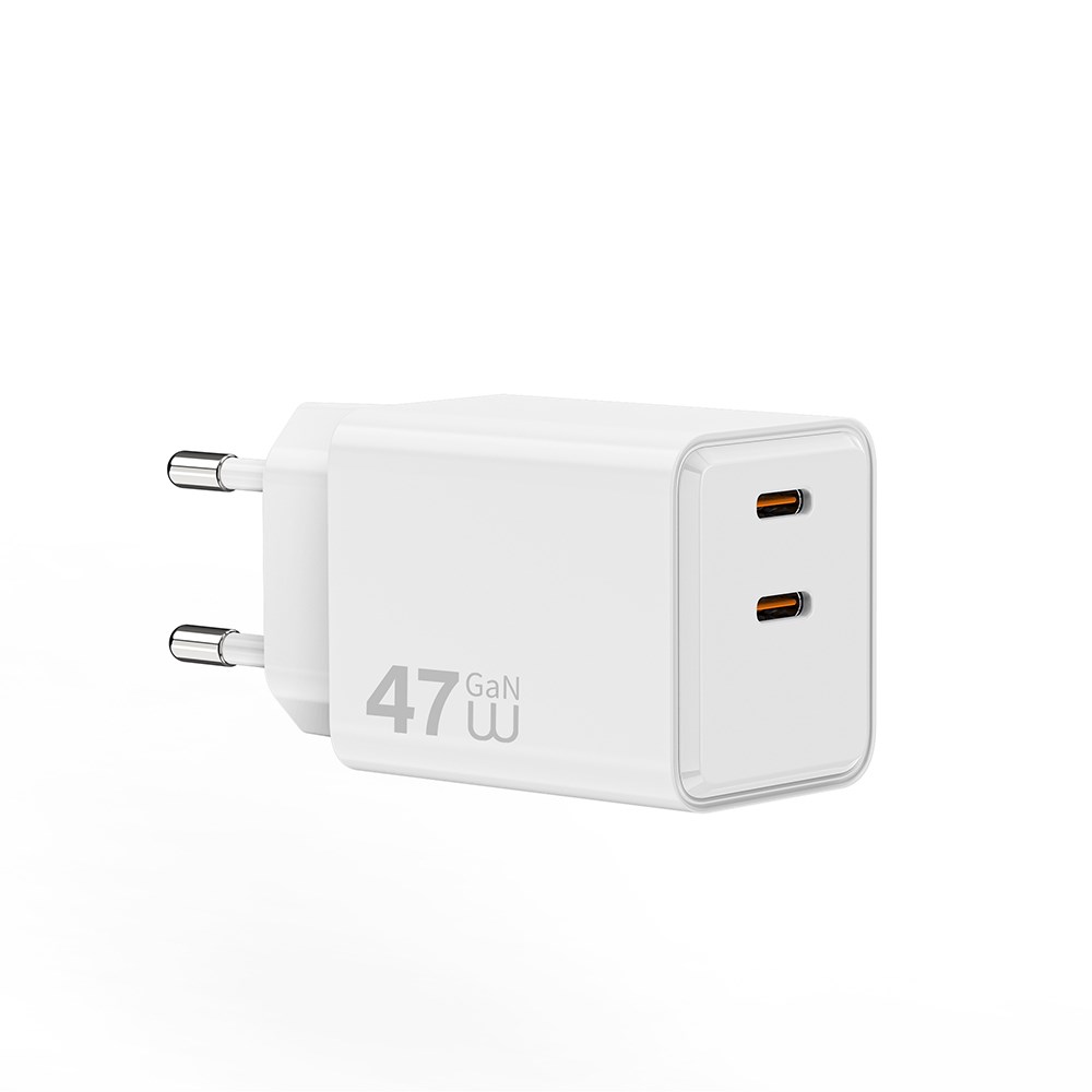Wiwu Wi-G025 Cube Serisi Dual Type-C PD GaN Teknolojili Hızlı Şarj Başlığı 47W