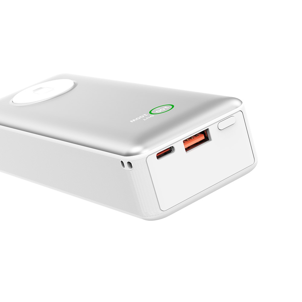 Wiwu Wi-P023 Elite Serisi Dijital LED Göstergeli Akıllı Saat Kablosuz Şarj Özellikli Taşınabilir Powerbank 20000mAh 145W