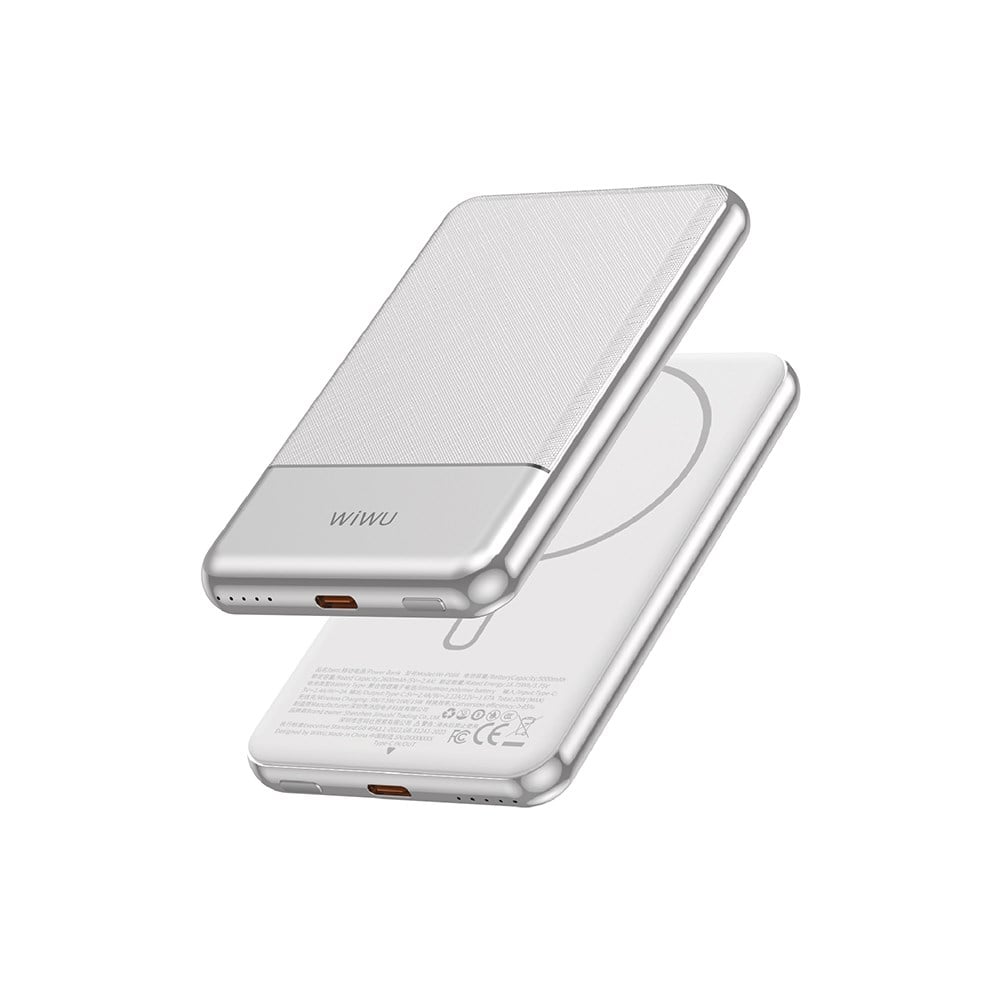 Wiwu Wi-P088 LED Işık Göstergeli PD 20W Kablosuz Powerbank 5000mAh 15W
