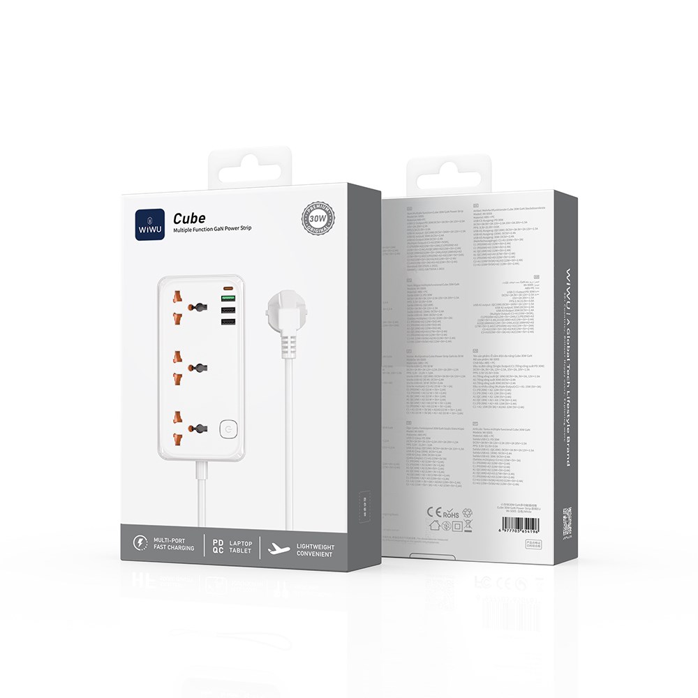 Wiwu Wi-S005 GaN Tech Power Strip Çoklu Priz 30W