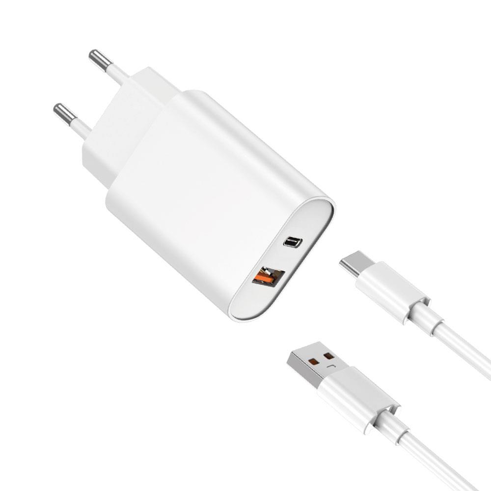 Wiwu Wi-U002 Quick Hızlı Şarj Başlığı USB-A to Type-C PD 20W Kablolu Şarj Seti