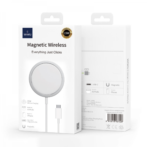 Wiwu Wi-W009 Interstellar 15W Hızlı Şarj Özellikli M-safe PD Wireless Şarj Aleti