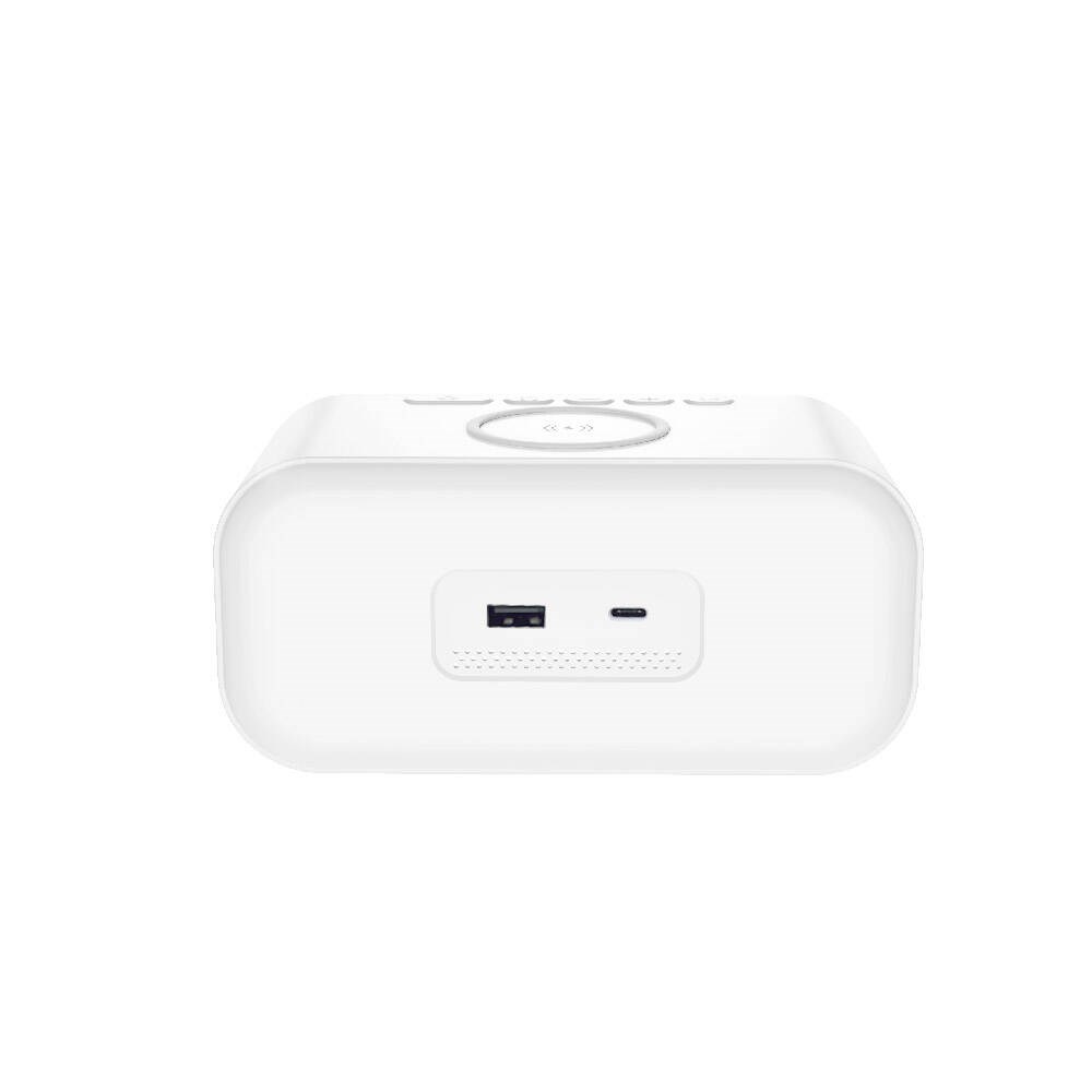 Wiwu Wi-W015 Time 4in1 Dijital Saat Alarm ve LED Işık Özellikli Wireless Şarj Aleti