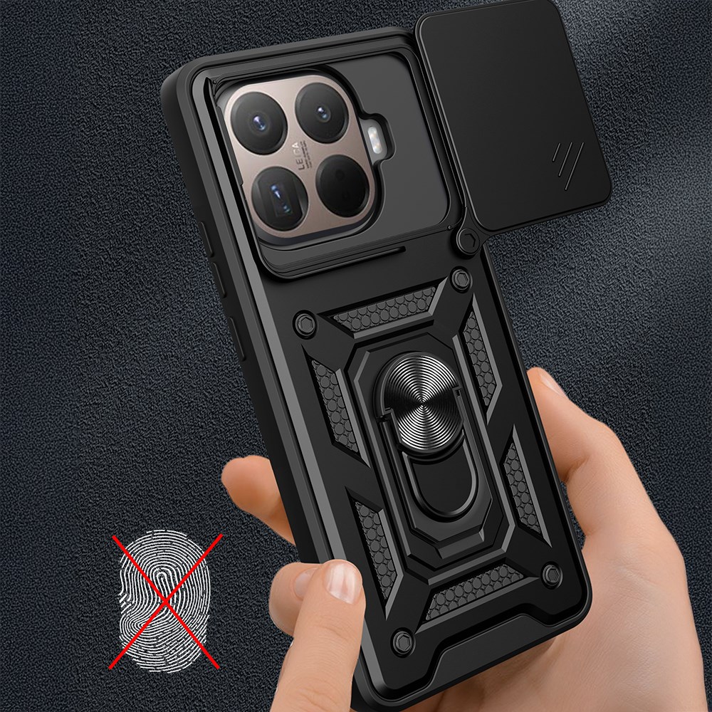 Xiaomi 15T Pro Kılıf Magnetik Standlı Kamera Korumalı Zore Sürgülü Vega Kapak