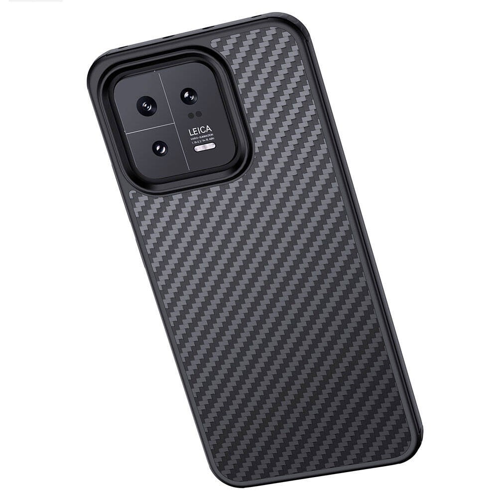 Xiaomi Mi 13 Kılıf Aramid Karbon Fiber M-safe Özellikli Wlons Radison Kapak