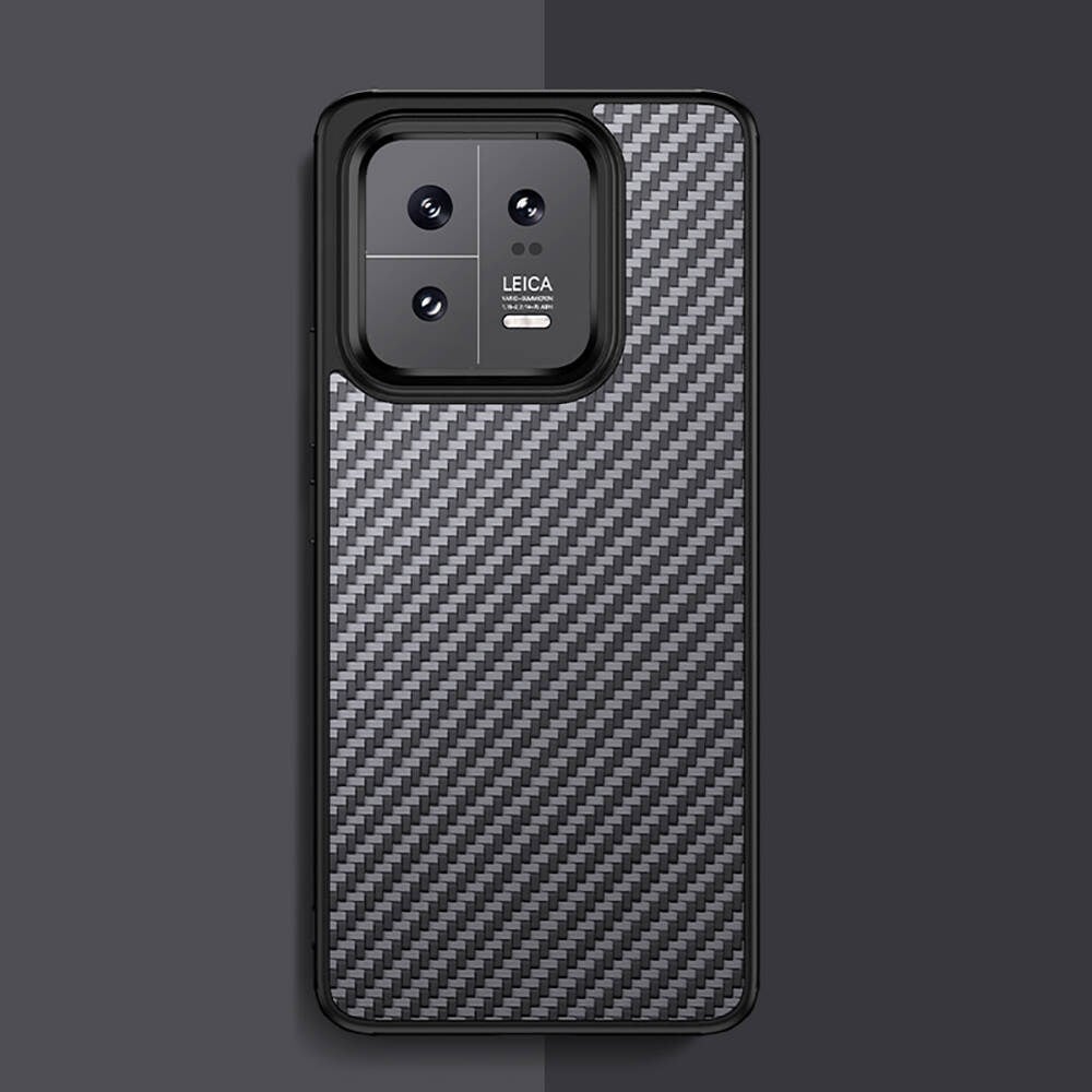Xiaomi Mi 13 Pro Kılıf Aramid Karbon Fiber M-safe Özellikli Wlons Radison Kapak