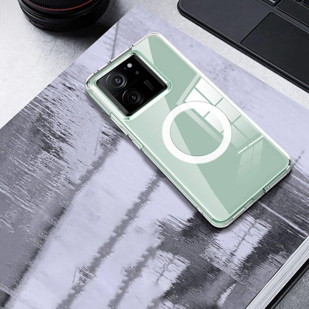 Xiaomi Mi 13T Kılıf Sert PC Arka Yüzey Wireless Şarj Özellikli Zore Flet M-safe Kapak