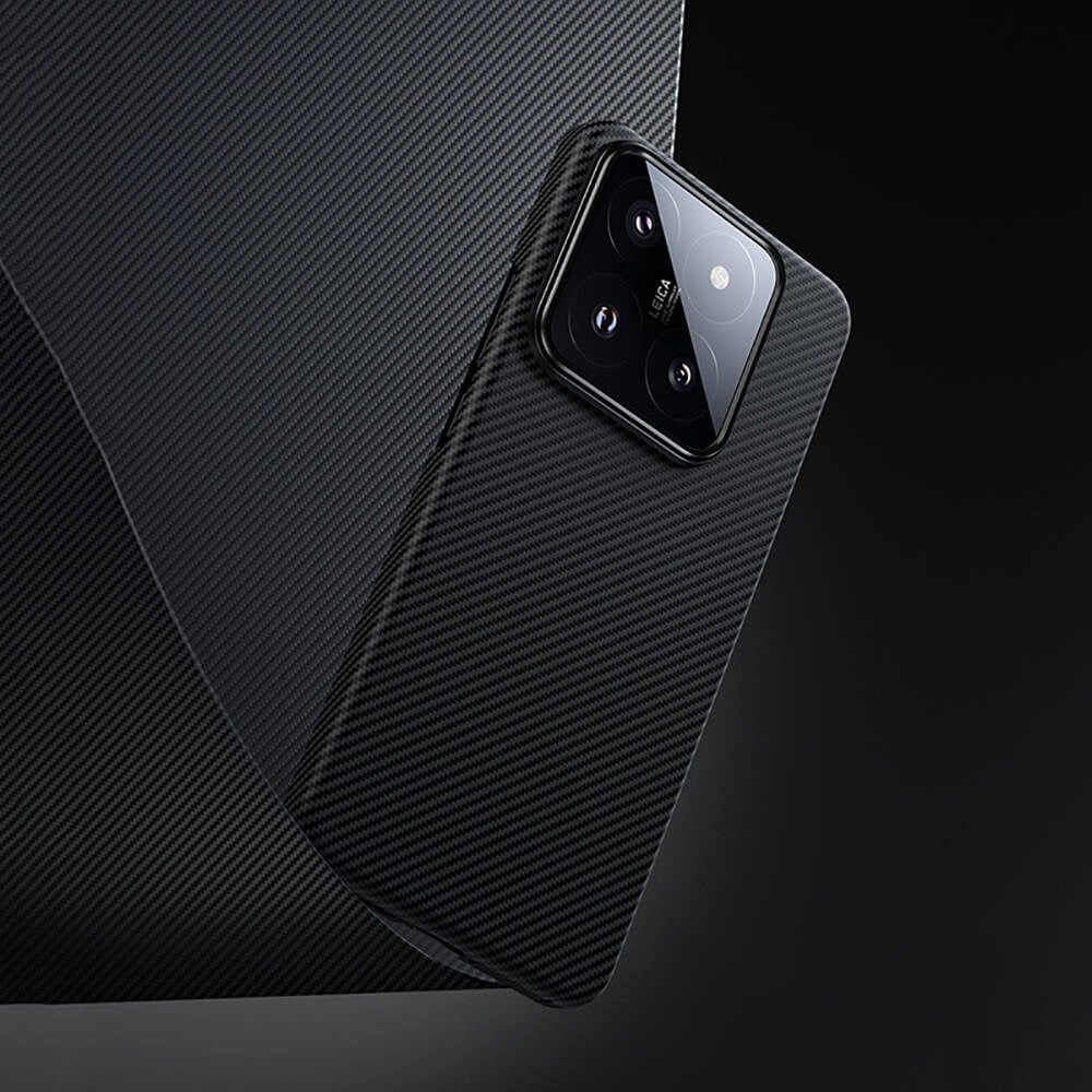 Xiaomi Mi 14 Kılıf M-safe Özellikli Karbon Fiber Benks Essential ArmorAir 600D Kevlar Kapak
