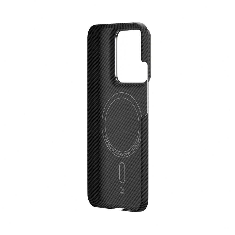 Xiaomi Mi 14 Kılıf M-safe Şarj Özellikli 600D Zore Krek Karbon Kapak