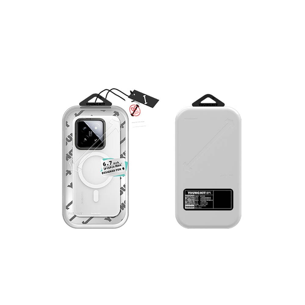 Xiaomi Mi 14 Kılıf M-safe Şarj Özellikli Youngkit Hidden Sand Serisi Kapak