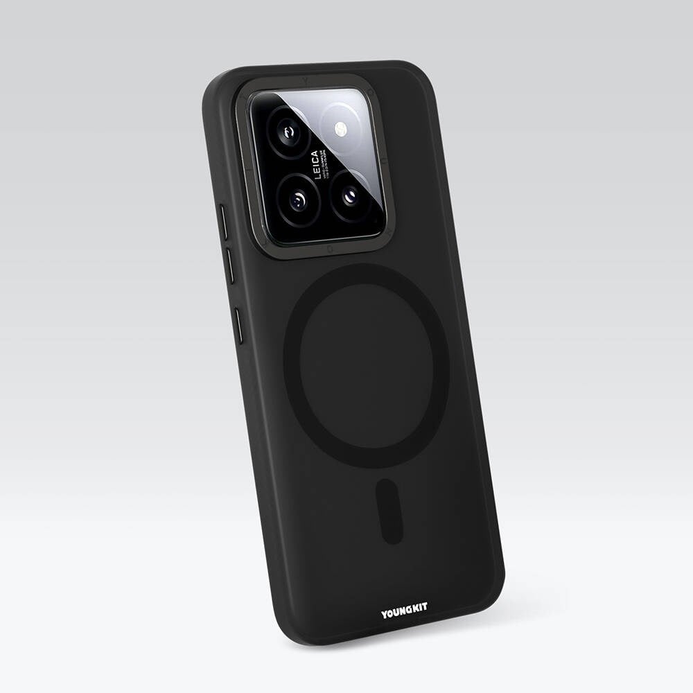 Xiaomi Mi 14 Kılıf M-safe Şarj Özellikli Youngkit Hidden Sand Serisi Kapak