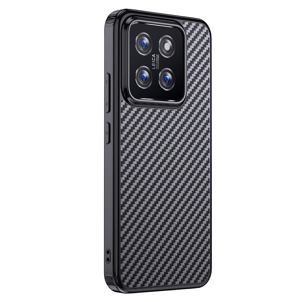 Xiaomi Mi 14 Pro Kılıf Aramid Karbon Fiber M-safe Özellikli Wlons Radison Kapak