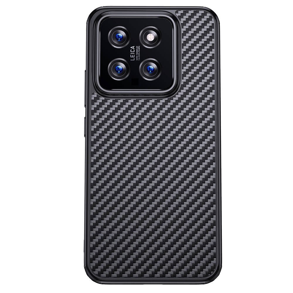 Xiaomi Mi 14 Pro Kılıf Aramid Karbon Fiber M-safe Özellikli Wlons Radison Kapak