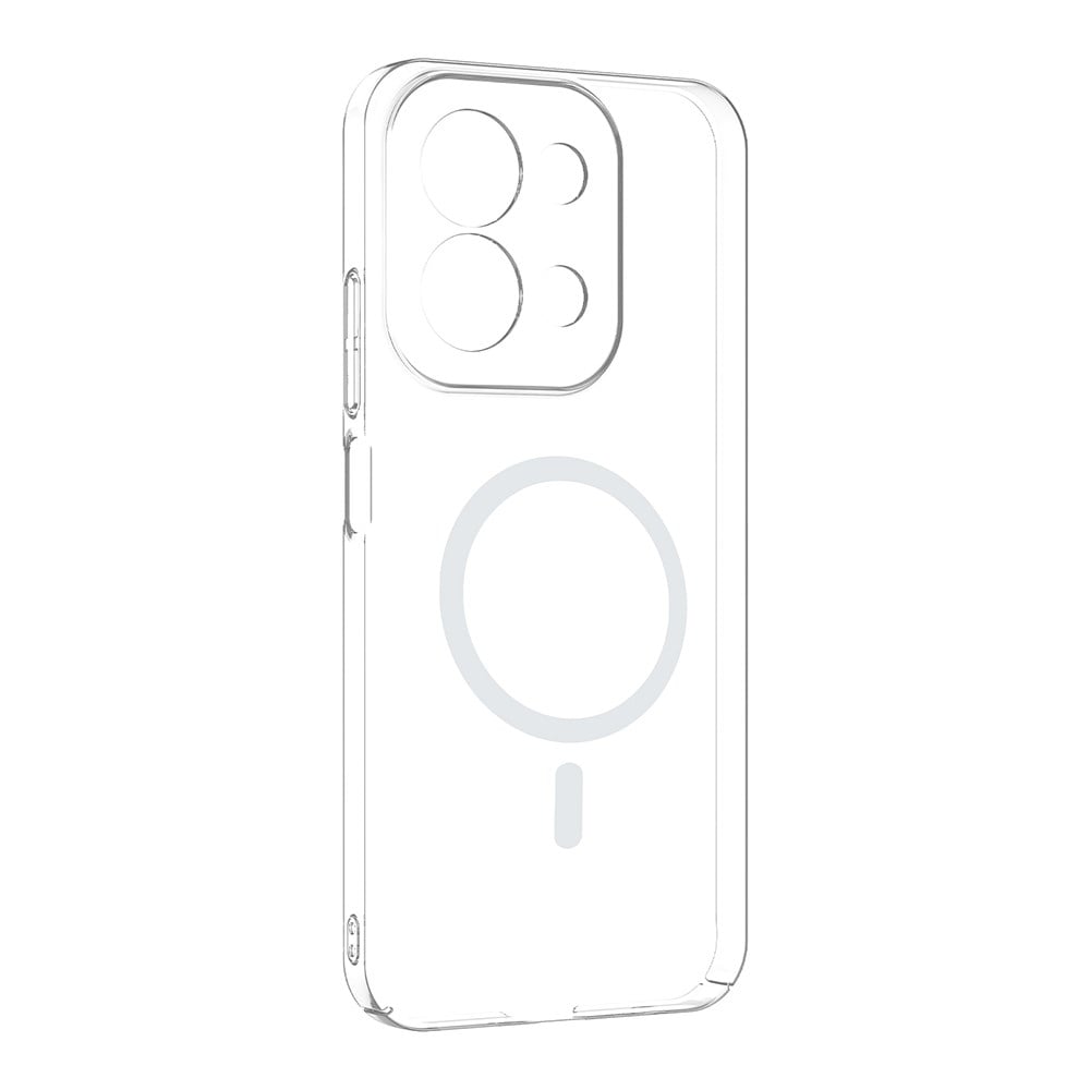 Xiaomi Redmi 15C Kamera Korumalı M-Safe Şarj Özellikli Şeffaf Zore London Sert PC Kapak