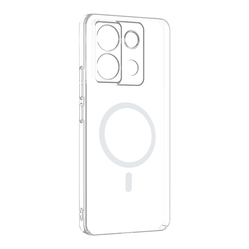Xiaomi Redmi Note 13 Pro 4G Kamera Korumalı M-Safe Şarj Özellikli Şeffaf Zore London Sert PC Kapak