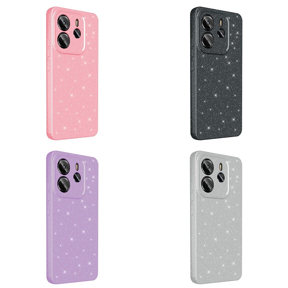 Xiaomi Redmi Note 14 5G Kılıf Kamera Korumalı Simli Lüks Zore Koton Kapak