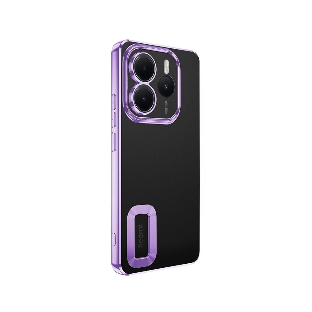 Xiaomi Redmi Note 14 5G Kılıf Kamera Korumalı Logo Gösteren Zore Omega Kapak