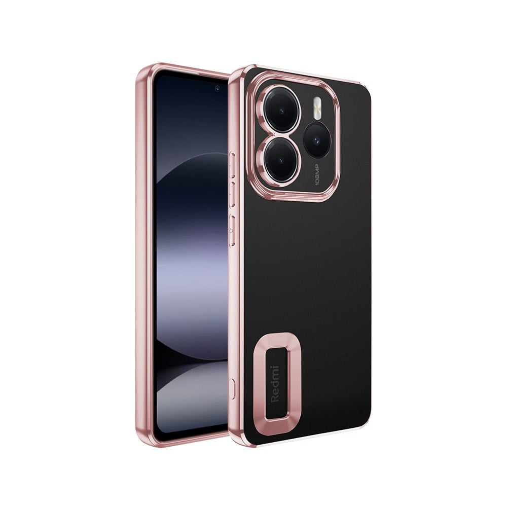 Xiaomi Redmi Note 14 5G Kılıf Kamera Korumalı Logo Gösteren Zore Omega Kapak