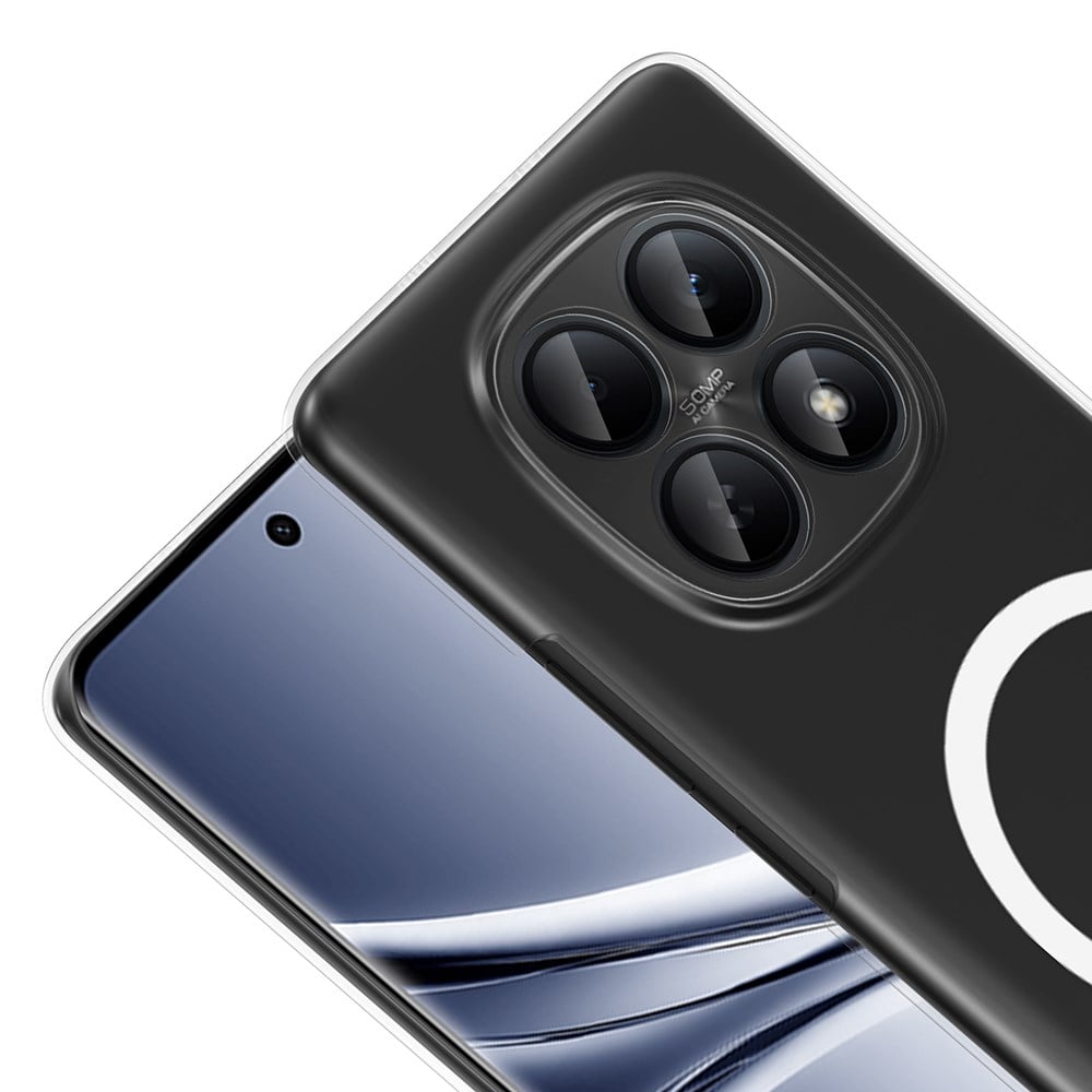 Xiaomi Redmi Note 15 4G Kamera Korumalı M-Safe Şarj Özellikli Şeffaf Zore London Sert PC Kapak