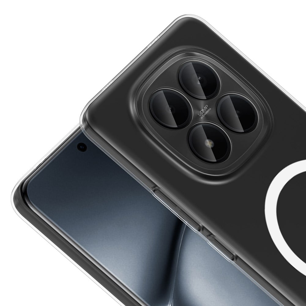 Xiaomi Redmi Note 15 Pro 4G Kamera Korumalı M-Safe Şarj Özellikli Şeffaf Zore London Sert PC Kapak