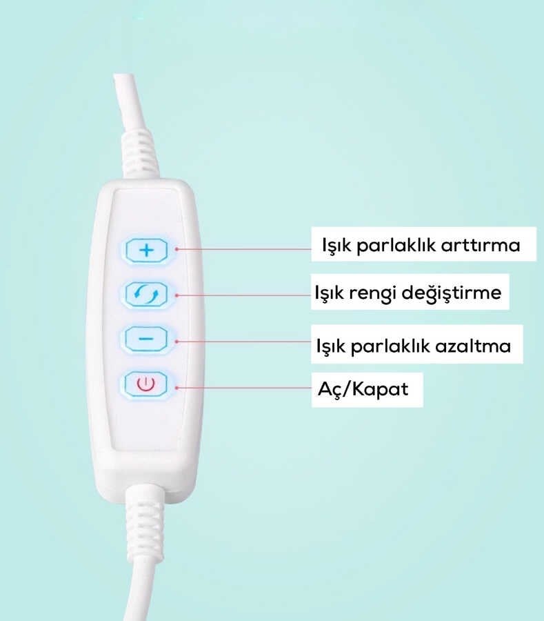 Zore 3 in 1 Işıklı Telefon Tutucu Ring Light
