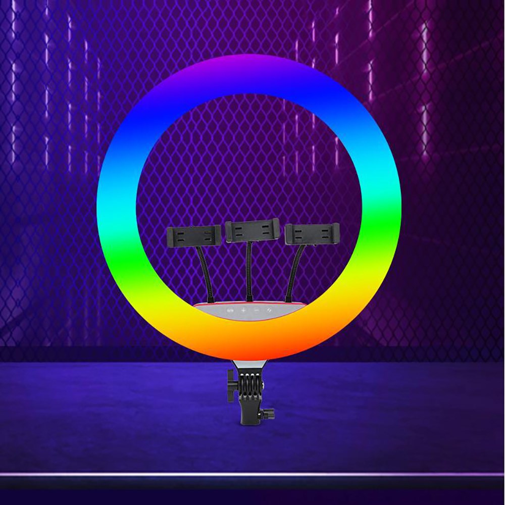 Zore LJJ22 RGB Light 56cm Işıklı Telefon Tutucu Ring Light